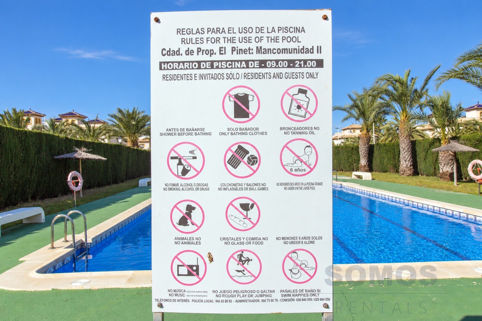 Communal swimming pool — Casa Marina del Rey, La Marina Village y El Pinet